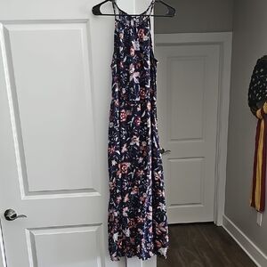 Old Navy Blue Floral Maxi Sundress